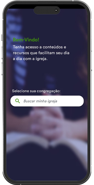 Área de busca da sua igreja.